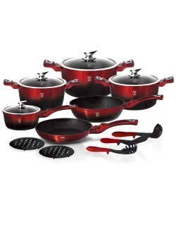 GARNKI BERLINGER HAUS METALLIC BLACK BURGUNDY LINE 15 ELE BH-1632