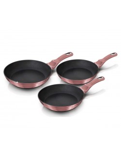 ZESTAW 3 PATELNI 20/24/28CM BERLINGER HAUS BH-6170 I-ROSE