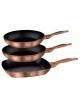 ZESTAW 3 PATELNI GRANITOWYCH BERLINGER HAUS ROSE GOLD LINE BH-1279