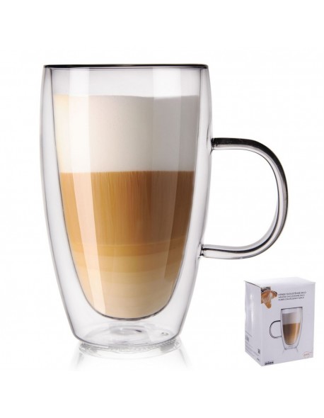 SZKLANKA TERMICZNA 430ML Z PODWÓJNĄ SCIANKĄ DO LATTE