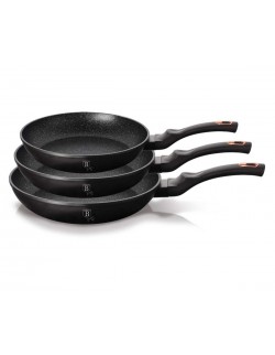 ZESTAW 3 PATELNI GRANITOWYCH BERLINGERHAUS BLACK ROSE BH-6158