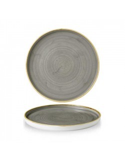Talerz płytki z rantem 260 mm - CHURCHILL, Stonecast Peppercorn Grey