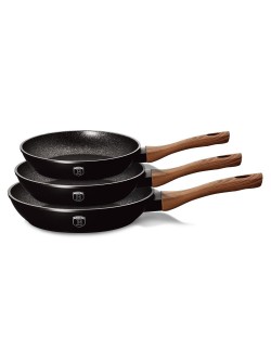 ZESTAW 3 PATELNI GRANITOWYCH BERLINGER HAUS EBONY ROSEWOOD BH-1727