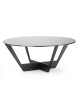 Stojak bufetowy O300mm w zestawie z pleksi Skiatos Black &nbsp;615 x 615 x240