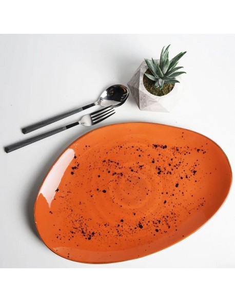 Talerz o organicznym kształcie 350 x 210 mm Fine Dine Dahlia