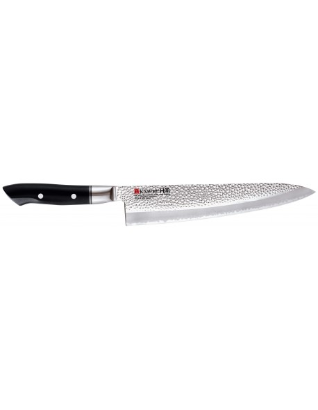 Nóż japoński szefa kuchni kuty dł. 24 cm stal młotkowana VG-10 HM - KASUMI
