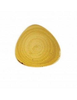 Talerz trójkątny 229 mm - Churchill Stonecast Mustard Seed Yellow