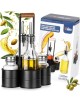 BUTELKI SZKLANE DO OLIWY OCTU 2x 250ml PRZYPRAWNIKI W STOJAKU 229276