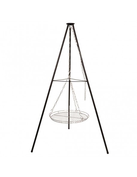 TRÓJNÓG STALOWY 15Ocm Z RUSZTEM 50cm GRILL DO PALENISK OGRODOWYCH