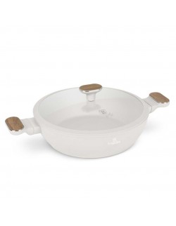 PŁASKI GARNEK TYTANOWY Z POKRYWĄ 28cm BERLINGER HAUS BH-8318 SAHARA NORDIC