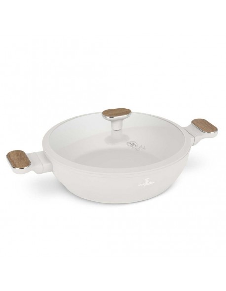 PŁASKI GARNEK TYTANOWY Z POKRYWĄ 28cm BERLINGER HAUS BH-8318 SAHARA NORDIC