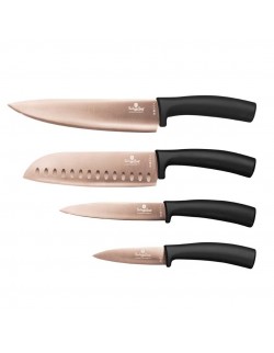 ZESTAW 4 NOŻY KUCHENNYCH BERLINGER HAUS BH-2385 BLACK ROSE
