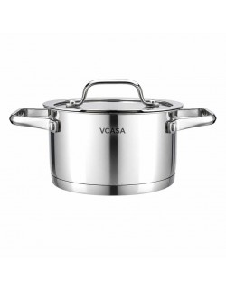 GARNEK STALOWY Z POKRYWĄ 16cm 1,8L VCASA VC-901112 AMARA