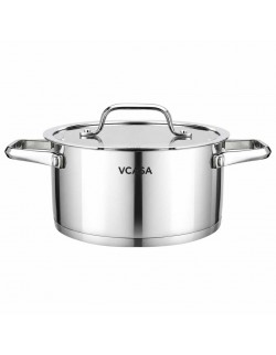 GARNEK STALOWY Z POKRYWĄ 18cm 2.6L VCASA VC-901113 AMARA