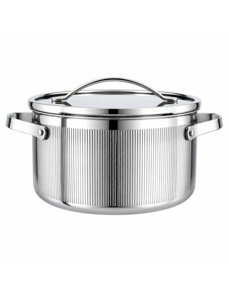 GARNEK STALOWY Z POKRYWĄ 24cm 5.8L VCASA VC-90125 VELORA