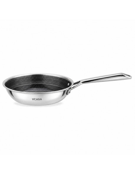 PATELNIA STALOWA 20cm VCASA VC-90154 VELORA Z POWŁOKĄ CERAMICZNĄ