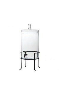 Dyspenser na stojaku do soków, szklany o pojemności 7,5 litra.