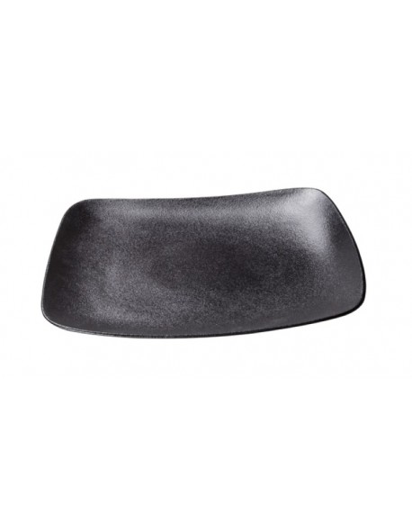 Talerz płaski kwadratowy z uniesionym rantem 300 mm czarny - ARIANE Dazzle Black