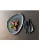 Talerz owalny 317 x 255 mm - CHURCHILL Raku Quartz Black