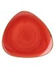 Talerz trójkątny 192 mm czerwony - CHURCHILL Stonecast Berry Red