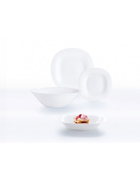 Komplet obiadowy LUMINARC Carine Neo White 19-elementowy (salaterka 27 cm)