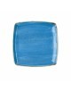 Talerz płytki kwadratowy 268 mm niebieski - Churchill Stonecast Corn Flower