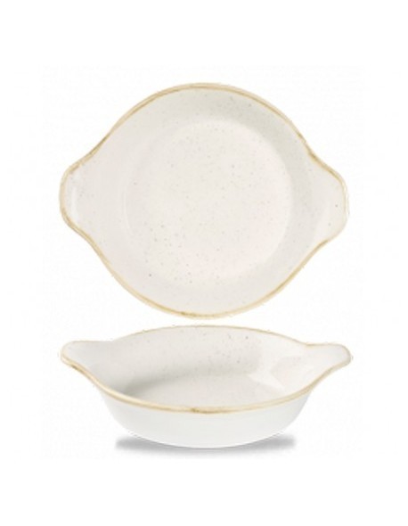 Okrągłe naczynie z uszami 215 mm biały - CHURCHILL Stonecast Barley White