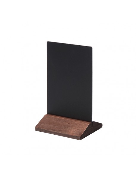 Dwustronny drewniany stojak na menu 100 x 160 mm JD NATURA - ciemny brąz