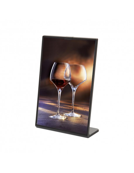 Kolorowy stojak na menu SCRITTO 105 x 148 mm - czarny