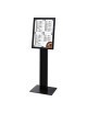 Wolnostojący stojak na menu w kolorze czarnym 4 x A4 / LED